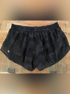 Lululemon Women's Black Camo Running Shorts